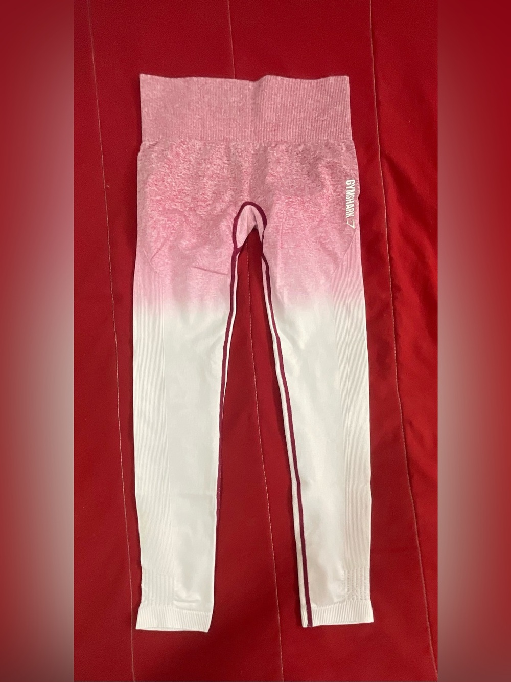 Gymshark Pink to White Ombre Seamless Leggings